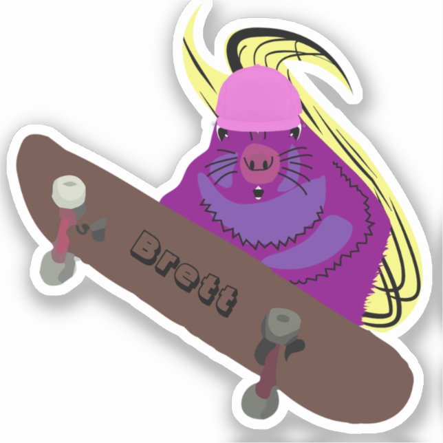 Naughty Squirrel #478 Brett Skateboarding Aufkleber (Vorderseite)