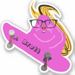 Naughty Squirrel #807 Brett Skateboarding Aufkleber
