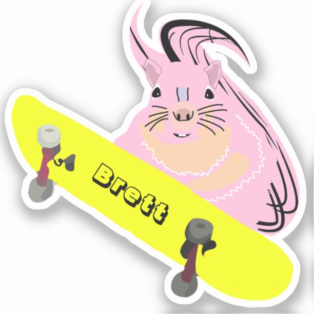 Naughty Squirrel #936 Brett Skateboarding Aufkleber (Vorderseite)