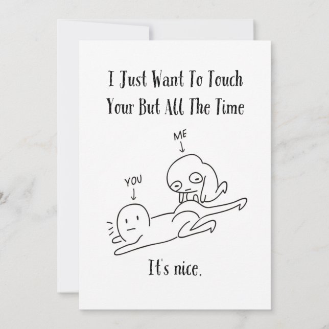 Naughty Touch Ihre Hintern Liebe Card, frech Karte (Vorderseite)