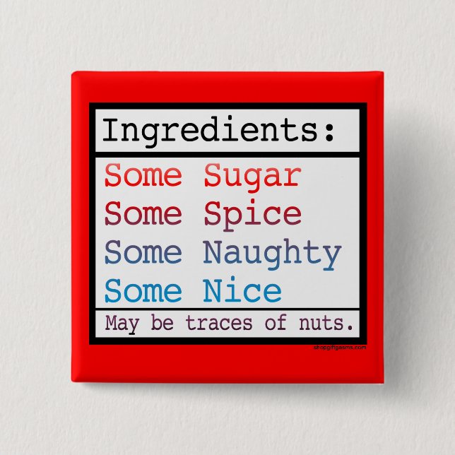 Naughty und Nice Button (Vorderseite)