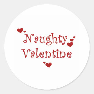 Naughty Valentine Runder Aufkleber