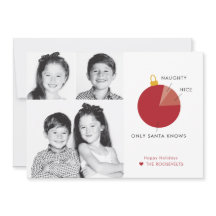 Naughty versus Nice Infographic Christmas Cards