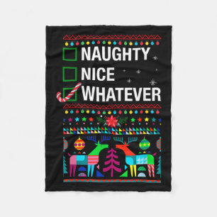 Naughty Was auch immer, Coole Weihnachtskulissen Fleecedecke