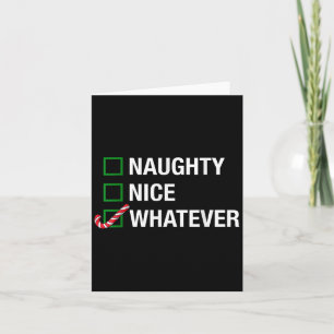 Naughty Was auch immer, Coole Weihnachtskulissen Karte