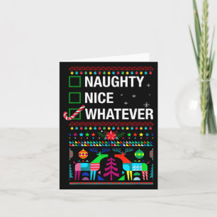 Naughty Was auch immer, Coole Weihnachtskulissen Karte