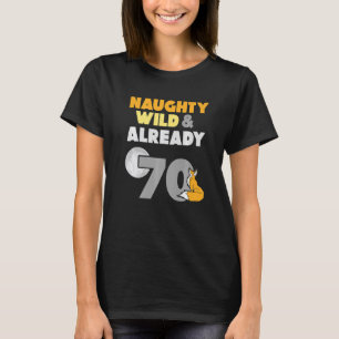 Naughty Wild & Bereits 70 Geburtstag Fox Premium T-Shirt