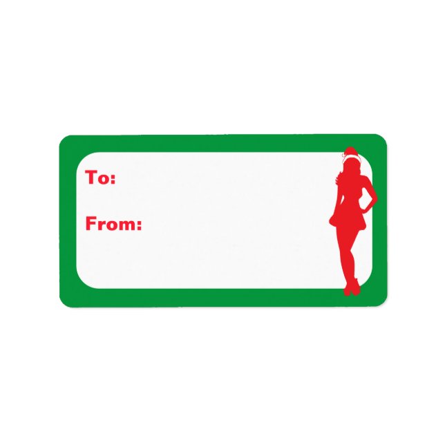 Naughty Xmas Elf Adressaufkleber (Vorne)