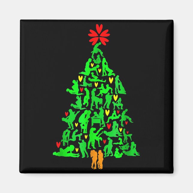 Naughty Xmas Ornaments Kamasutra Adult Humor Chris Magnet (Vorne)