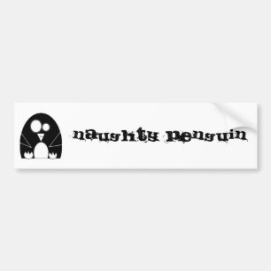 NAUGHTYPENGUIN, frecher Pinguin Autoaufkleber