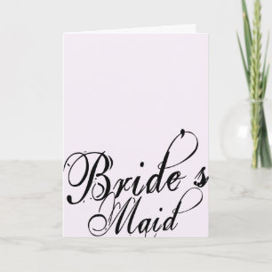 Naughy Grunge Script - Bride's Maid Black Karte