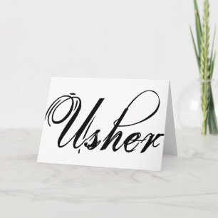 Naughy Grunge Script - Usher Black Karte