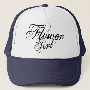 Naughy Grunge-Skript - Blumen-Mädchen-Schwarzes Truckerkappe