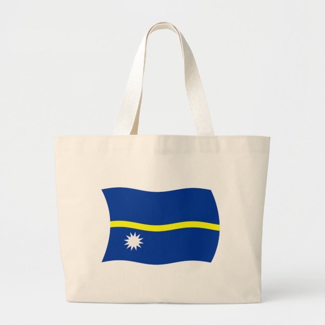Nauru Flag Tote Bag Jumbo Stoffbeutel (Vorne)