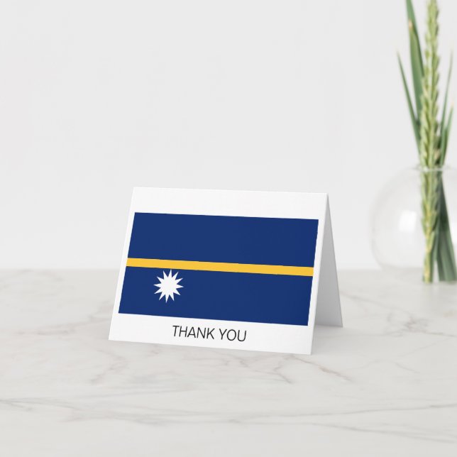 Nauru-Flagge Dankeskarte (Vorderseite)