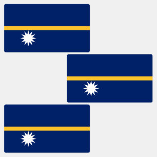 Nauru-Flagge Etiketten