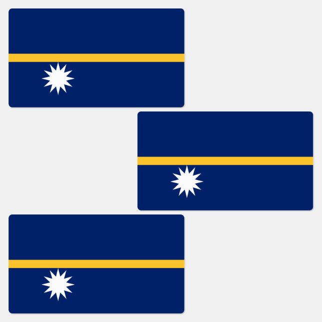 Nauru-Flagge Etiketten (Gruppe)