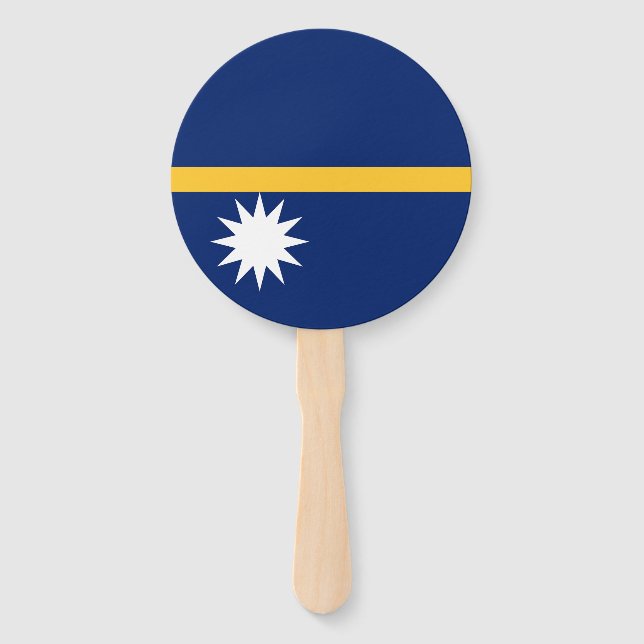 Nauru-Flagge Fächer (Vorderseite)