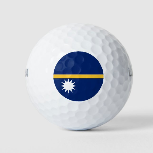 Nauru-Flagge Golfball (Vorderseite)