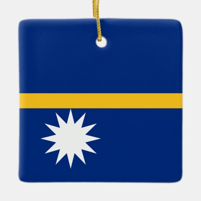Nauru-Flagge Keramikornament (Vorderseite)