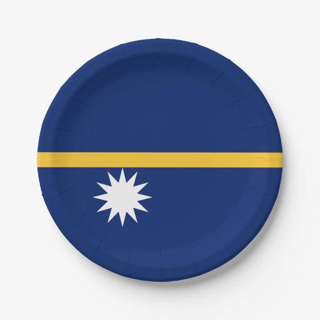 Nauru-Flagge Pappteller (Vorderseite)