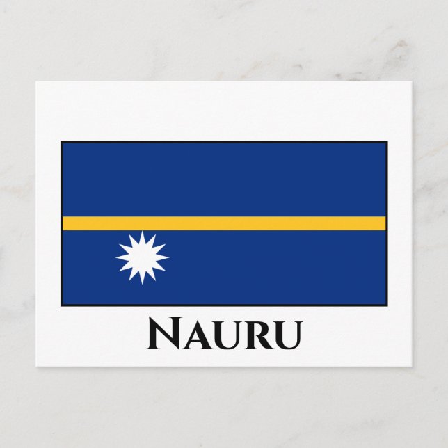 Nauru-Flagge Postkarte (Vorderseite)