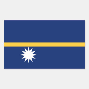 Nauru-Flagge Rechteckiger Aufkleber