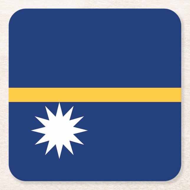 Nauru-Flagge Rechteckiger Pappuntersetzer (Vorderseite)