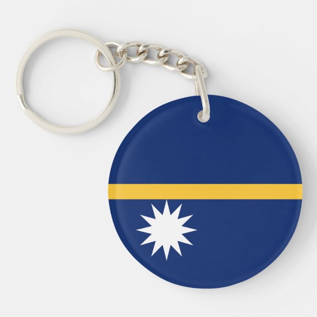 Nauru-Flagge Schlüsselanhänger (Vorderseite)