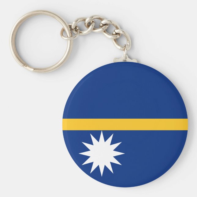 Nauru-Flagge Schlüsselanhänger (Vorne)