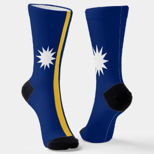 Nauru-Flagge Socken