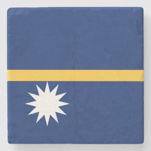 Nauru-Flagge Steinuntersetzer