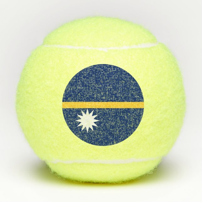 Nauru-Flagge Tennisbälle (Vorderseite)