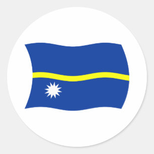 Nauru-Flaggen-Aufkleber Runder Aufkleber