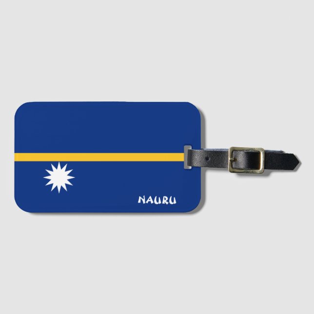 Nauru National Flag Patriotic Gepäckanhänger (Vorderseite (Horizontal))