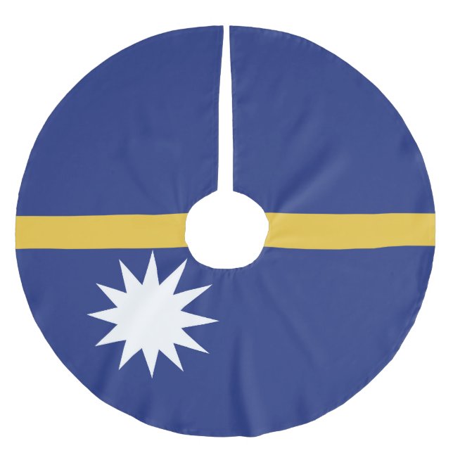 Nauru Polyester Weihnachtsbaumdecke (Vorderseite)