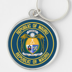 Nauru Round Emblem Schlüsselanhänger