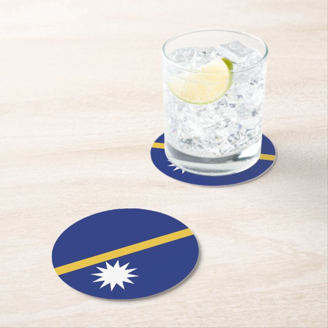 Nauru Runder Pappuntersetzer (Vor Ort)