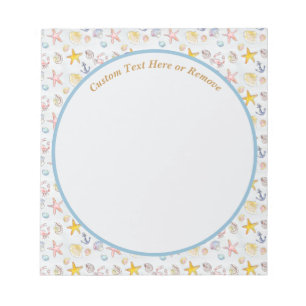Nausea Beach Starfish Segelboot Seashell Notizblock