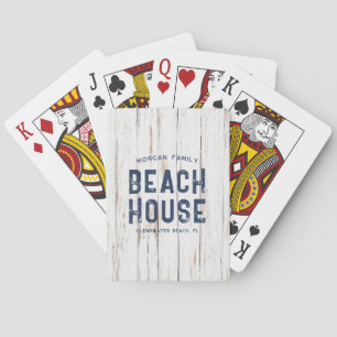 Nausea Blue White Family Beach House Poker Spielkarten