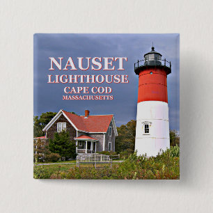 Nauset Lighthouse, Cape Cod Massachusetts Button