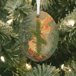 Nauthiz Rune und Weihnachten Log Winter Solstice N Ornament Aus Metall