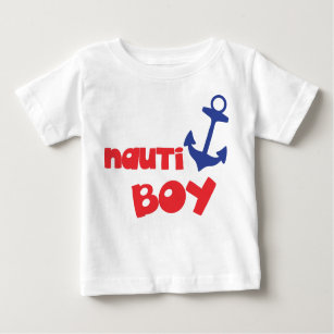 Nauti Boy, Bootanker, Segler, Segeln, Wassersport Baby T-shirt