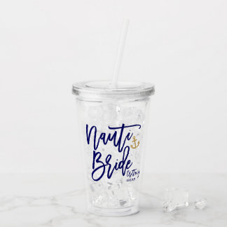 Nauti Bride Funny Coastal Junggeselinnen-Abschied Acryltrinkbecher
