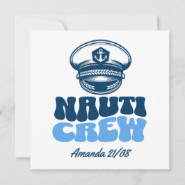 nauti crew retro blue einladung