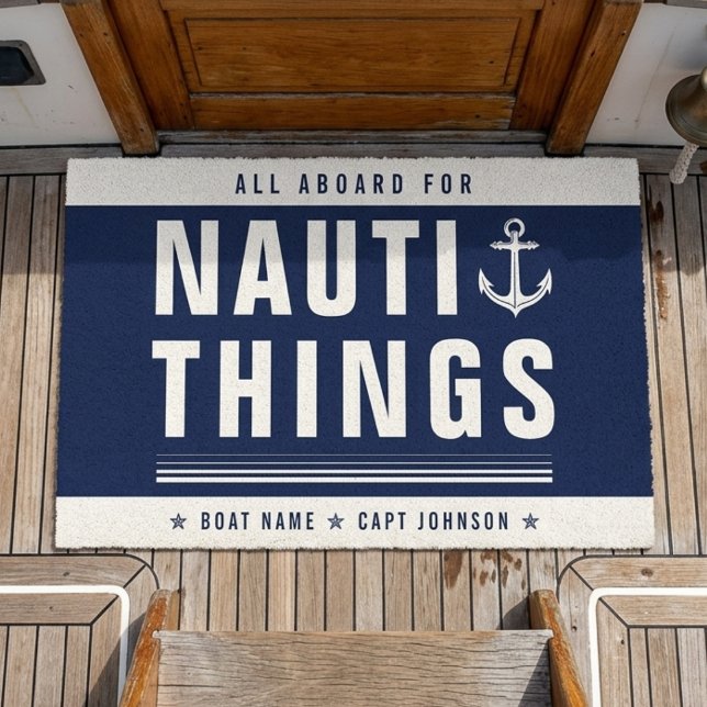 Nauti Dinge Anker Willkommen an Bord Boot Fußmatte (Von Creator hochgeladen)