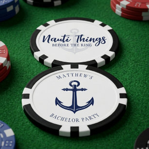 Nauti Dinge vor dem Ring Anker Junggeselle Pokerchips