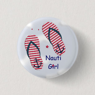 Nauti Girl Custom Button für das Design von Gedreh