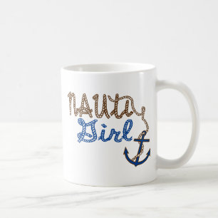 Nauti Girl Rope Knospen und Anchor Kaffeetasse