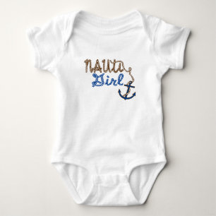 Nauti Girl Rope Knots und Anchor Baby Strampler